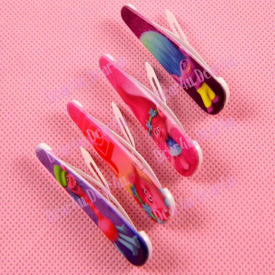 TROLLS girls hair clips multiple colours 8 design - Click Image to Close
