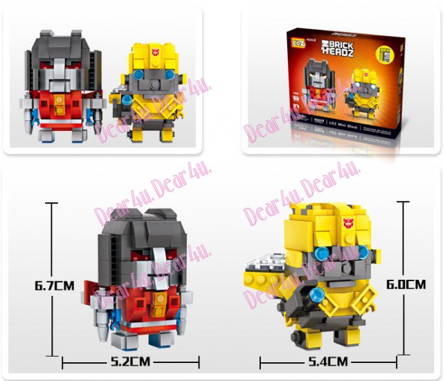Transformers bumblebee and starcream LOZ iBLOCK Micro Mini Lego - Click Image to Close