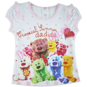 baby Girls dadida happy bears print tee