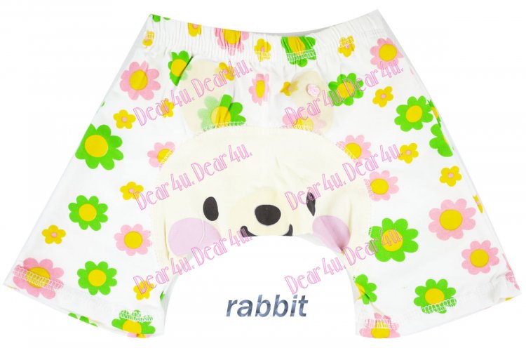 Baby boys/girls bloomer nappy cover short pants - rabbit - Click Image to Close