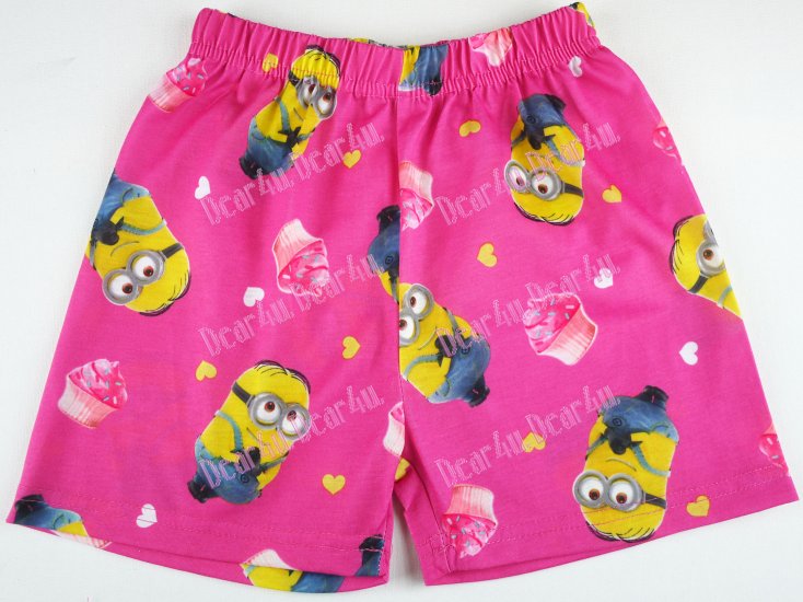 Girls Despicable me 2 banana pink 2pcs pyjama pjs - Click Image to Close
