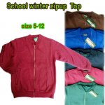 School Uniform unisex winter fleecezipup top - assorted coulour