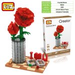 Crystal Rose with rings LOZ iBLOCK Micro Mini Building Lego