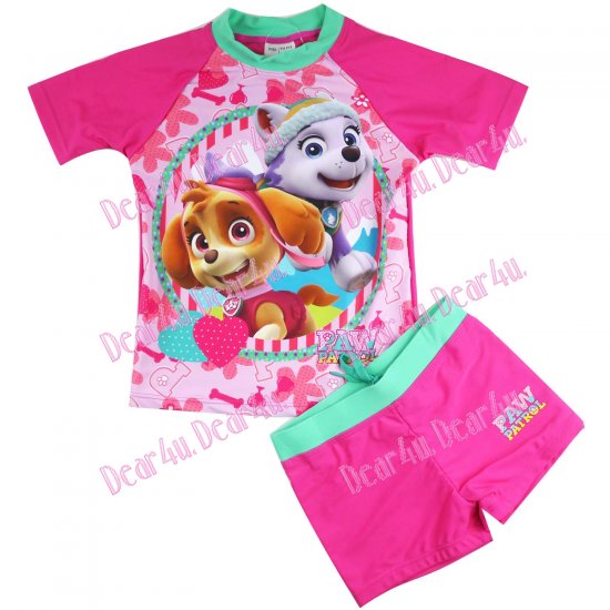 Kids swimming bather swim suit top trunks - Paw Patrol girl - Click Image to Close