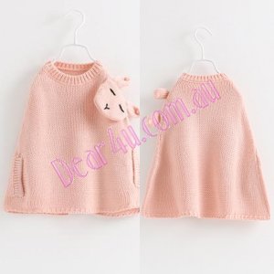 Girls Knitting Capes Poncho Sweaters Rabbit Stylish Batwing tops