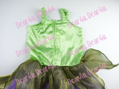 Tinkerbell Fairy dress Costume party dress up green - Click Image to Close