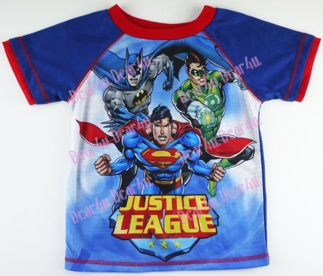 Boys JUSTICE LEAGUE superhero 2pcs pyjama pjs long pants - Click Image to Close