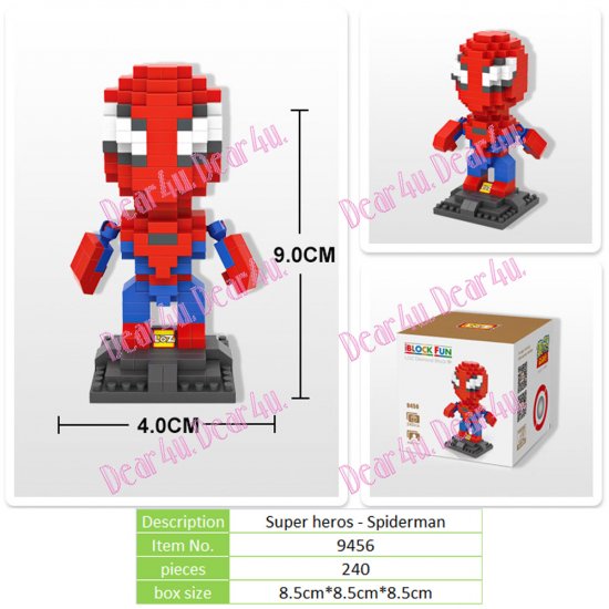 Super hero spiderman batmLOZ iBLOCK Micro Mini Building Lego set - Click Image to Close