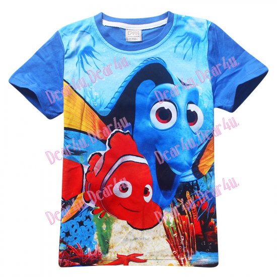Boys Finding DORY finding NEMO2 cotton t-shirt - blue - Click Image to Close