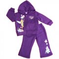 Girls Tinkerbell Hooded zipup Tracksuit 2pcs - purple