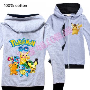 Boys Pokemon 100% cotton thin hoodie jacket