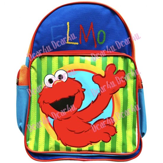 Small boys girls kids school picnic backpack bag - ELMO - Click Image to Close