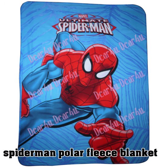 Fleece Blanket - Boys SPIDERMAN POLAR FLEECE - Click Image to Close