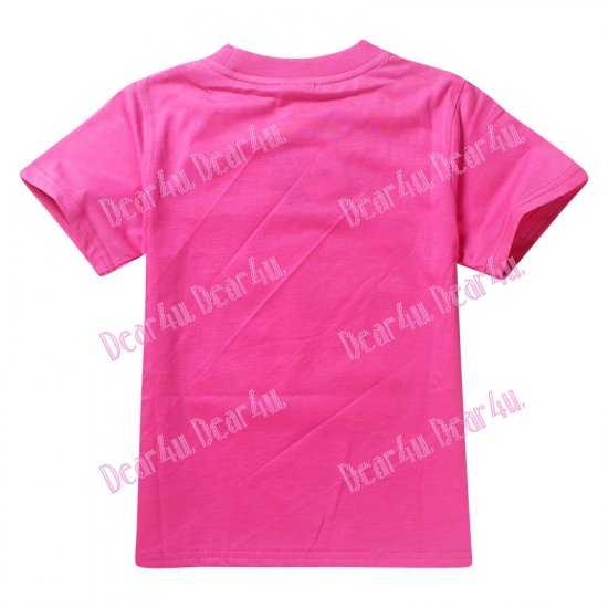 Girls MOANA short sleeve tee t-shirt - hot pink - Click Image to Close