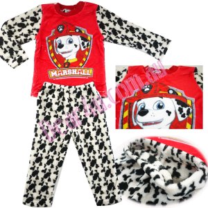 Boys girls 2pcs mink fleece pyjama pjs - Paw patrol red