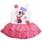 Girls summer Minnie Mouse dress with 3D flower - pink
