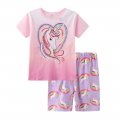 Babies girls Unicorn pink 2pcs pyjama pjs - cotton 2