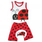 Baby boys/girls singlet and shorts sets - ladybug