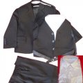 Boy Formal SUIT for Christening Wedding Black dress Tuxedo Sets