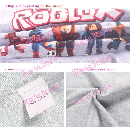 Boys ROBLOX short sleeve set pjs 100% cotton - black - Click Image to Close
