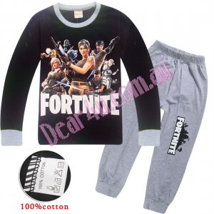 Boys FORTNITE 100% cotton long sleeve pjs outfit - A