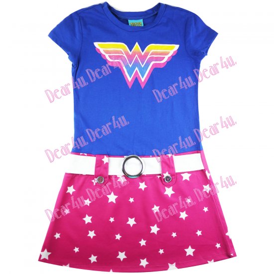 Girls one piece tennis dress - Wonder Woman - Click Image to Close