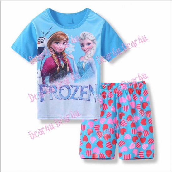 Babies girls Frozen 2pcs pyjama pjs - cotton 2 - Click Image to Close