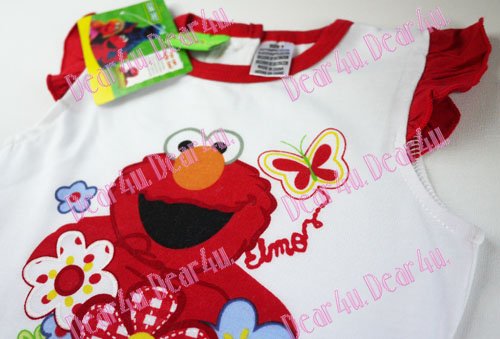 Girls Elmo 3 layer checked dress - Click Image to Close