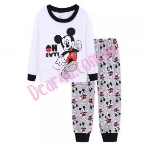 Babies boys long sleeve cotton 2pcs pyjama pjs - Mickey Mouse