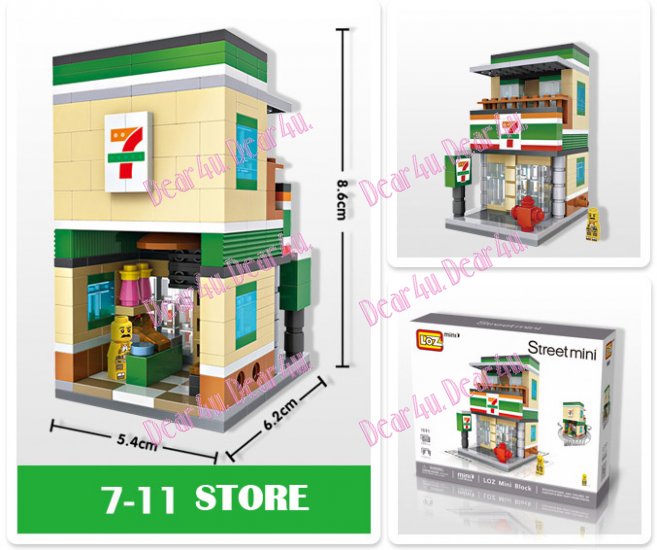 Street mini - 7-eleven LOZ iBLOCK Micro Mini Lego - Click Image to Close