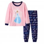 Babies girls long sleeve cotton 2pcs pyjama pjs - Princess Cinde