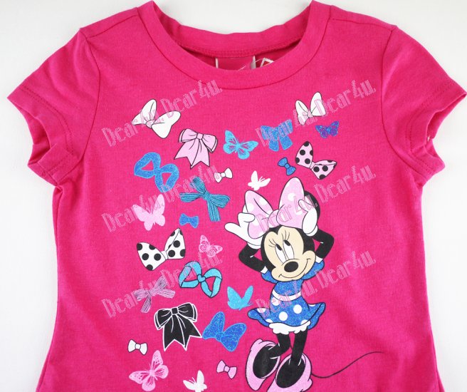 Girls one piece tennis dress - Minnie Mouse 2 hot pink - Click Image to Close