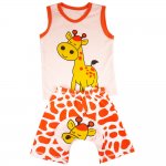 Baby boys/girls singlet and shorts sets - giraffe