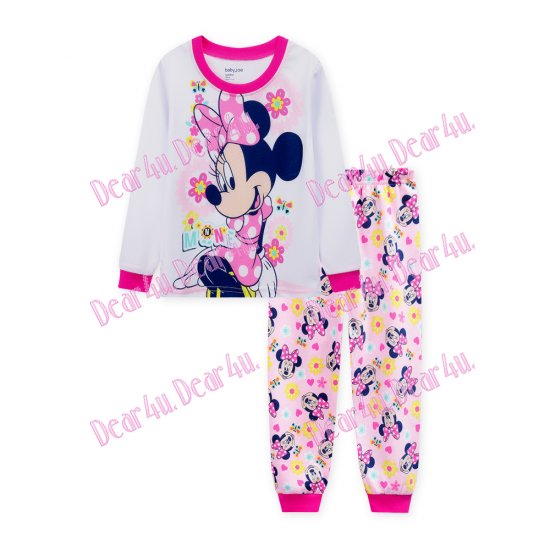 Babies girls long sleeve cotton 2pcs pyjama pjs - Minnie mouse - Click Image to Close