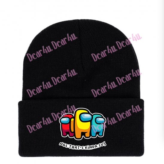 Kids adult beanie cap glow in dark - Among us 1 - Click Image to Close