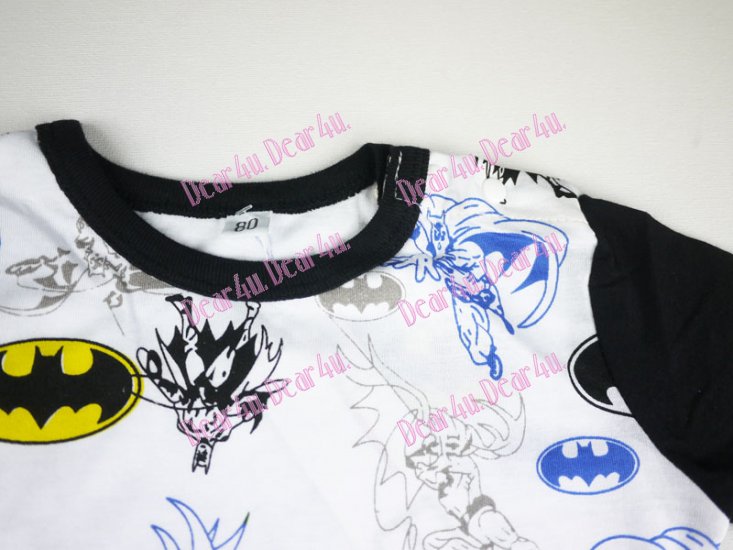 Boys baby toddler cotton Baby Romper - batman baby white - Click Image to Close