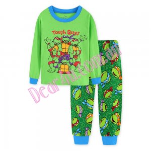 Babies boys long sleeve cotton 2pcs pyjama pjs - TMNT Ninja Turt