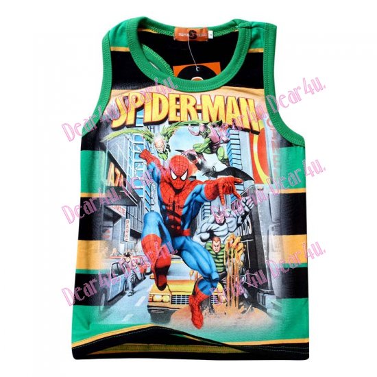 Boys / Girls Spiderman singlet top - Click Image to Close