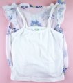 Girls dadida lake blue and white double layer top