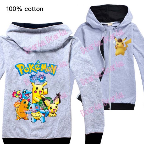 Boys Pokemon 100% cotton thin hoodie jacket - Click Image to Close