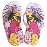 Girls kids summer beach sandals thongs flip flops - Bratz purple