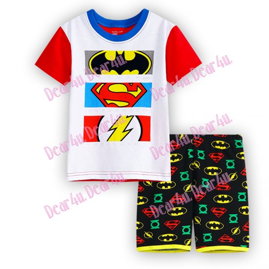 Babies boys Super hero 2pcs pyjama pjs - cotton - Click Image to Close