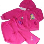 Girl Tinkerbell shinning Hoodie Tracksuit 2 pcs set - Pink