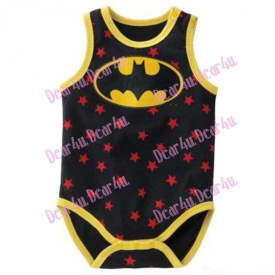 Boys baby toddler cotton Romper - batman sleeveless - Click Image to Close