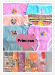 Girls Underwear undies briefs - Prince pack of 6 assorted colour