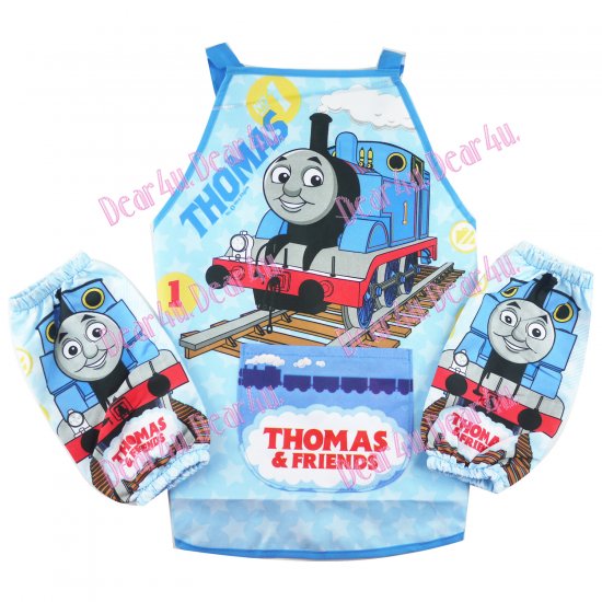 Boys kichen chef craft cooking apron with sleeves - Thomas - Click Image to Close
