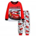 Babies boys long sleeve cotton 2pcs pyjama pjs - Car red