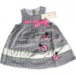 Baby Girl check pinafore checked dress ladybird / ladybug