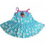 Girls DORA blue floral singlet dress