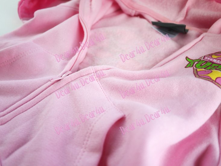 Girls fleecy hoodie with half mask jacket - Ninja Turtle TMNT - Click Image to Close